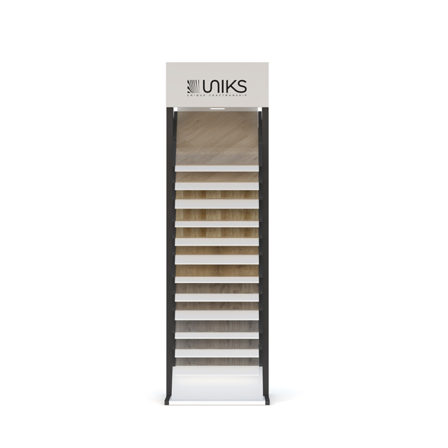 Waterfall -style floor rack