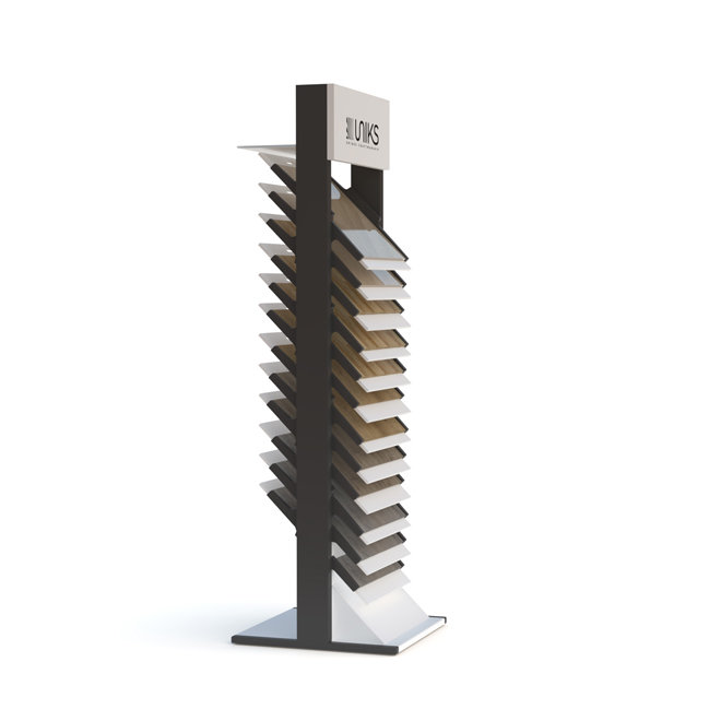 Waterfall -style floor rack